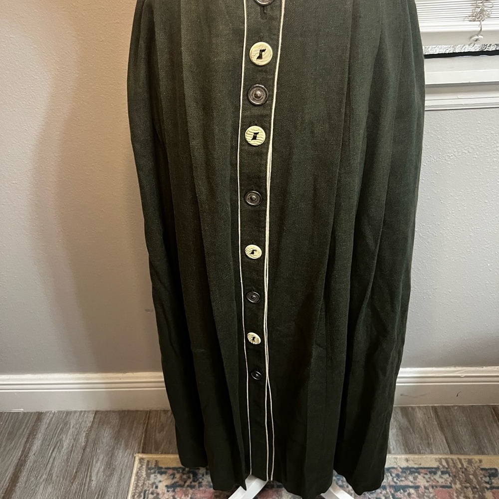 Alphorn Maxi Skirt Handmade Bead
Vintage Green Pleated Pockets elastic
Waist - Picture 9 of 15
